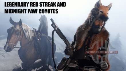 Coyotes legendarios rojo estriado y zarpa nocturna