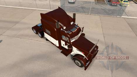 Piel Crema Y Marrón para el camión Peterbilt 389 para American Truck Simulator