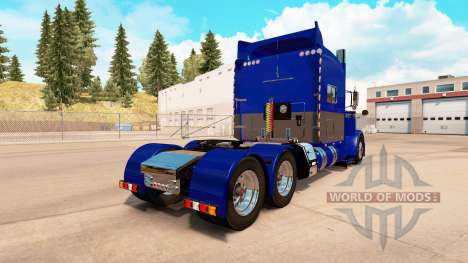 La piel Azul y Gris para el camión Peterbilt 389 para American Truck Simulator