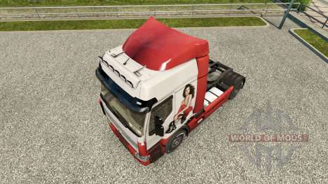 La piel de Irina Shayk en una unidad tractora Re para Euro Truck Simulator 2
