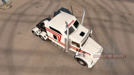 La piel Trans-Scotti en el tractor Kenworth T800 para American Truck Simulator