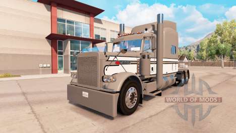 La piel Gris-Blanco-Negro en el camión Peterbilt para American Truck Simulator