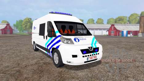 Peugeot Boxer Police vitre v1.1 para Farming Simulator 2015