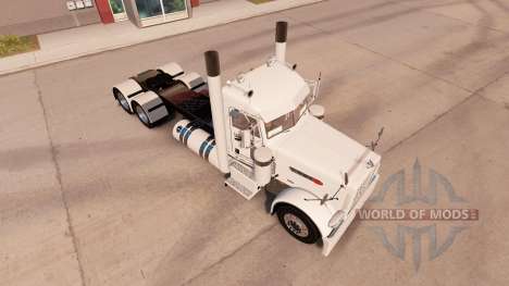 Aldeano piel blanca para el camión Peterbilt 389 para American Truck Simulator