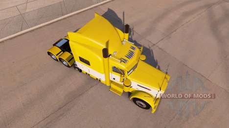 La piel de color Amarillo y Blanco para el camió para American Truck Simulator