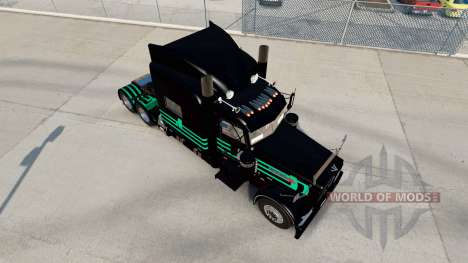 Скин de Menta Verde Y Negro на Peterbilt 389 para American Truck Simulator