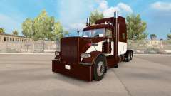 Piel Crema Y Marrón para el camión Peterbilt 389 para American Truck Simulator