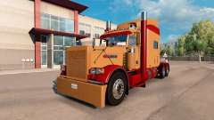 Скин Borgoña y Marrón claro на Peterbilt 389 para American Truck Simulator