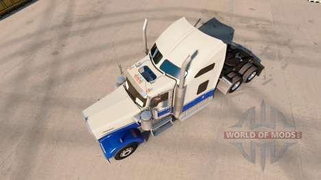 La piel Azul y Gris en el camión Kenworth W900 para American Truck Simulator