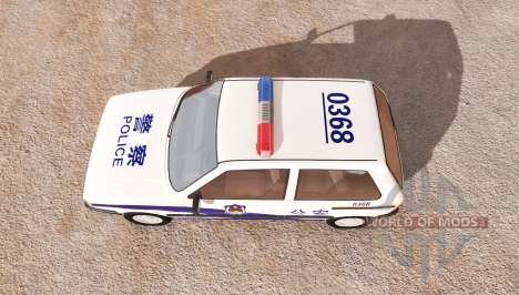 Fiat Uno chinese police para BeamNG Drive