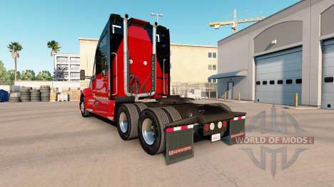 Piel roja v1.1 para el tractor Kenworth T680 para American Truck Simulator