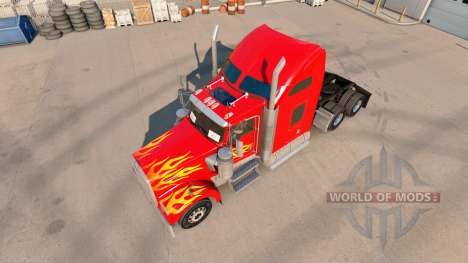 La llama de la piel para Kenworth W900 tractor para American Truck Simulator
