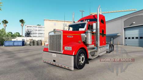 El Piel Roja. Dorado y Negro, en el camión Kenwo para American Truck Simulator