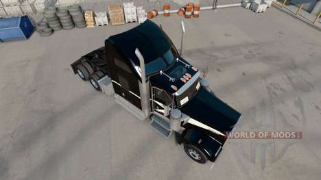 La piel Negra Y Verde Menta en el camión Kenwort para American Truck Simulator