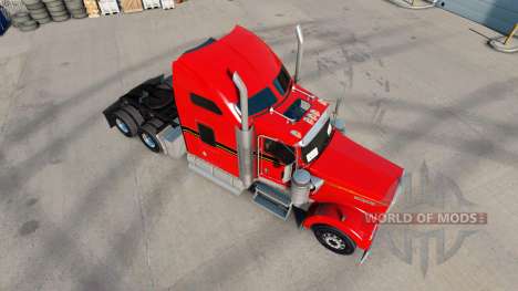 El Piel Roja. Dorado y Negro, en el camión Kenwo para American Truck Simulator