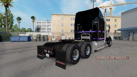 Скин Negro. Morado y Blanco на Kenworth W900 para American Truck Simulator
