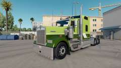 Piel de color Verde en Verde en el tractor Kenworth W900 para American Truck Simulator