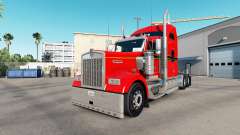 El Piel Roja. Dorado y Negro, en el camión Kenworth W900 para American Truck Simulator