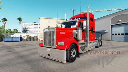 El Piel Roja. Dorado y Negro, en el camión Kenworth W900 para American Truck Simulator