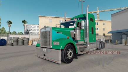 La piel de Arcilla Verde en el camión Kenworth W900 para American Truck Simulator