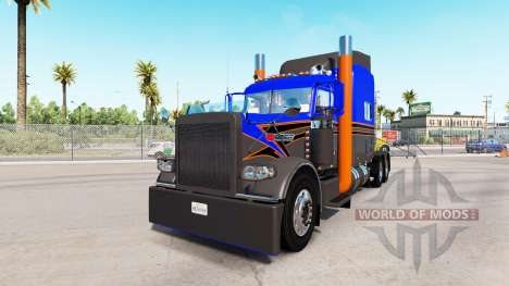 La piel Gris Naranja en el camión Peterbilt 389 para American Truck Simulator