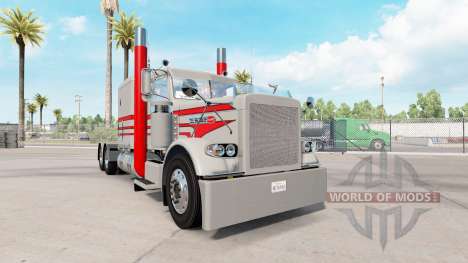 La piel Gris Y Rojo para el camión Peterbilt 389 para American Truck Simulator