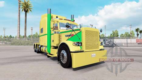 Piel de color Amarillo a Verde para el camión Pe para American Truck Simulator