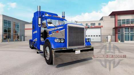 La piel Azul Y Gris Metálico en el camión Peterb para American Truck Simulator