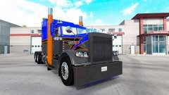 La piel Gris Naranja v2.0 tractor Peterbilt 389 para American Truck Simulator
