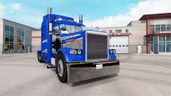 La piel Azul Y Gris Metálico en el camión Peterbilt 389 para American Truck Simulator
