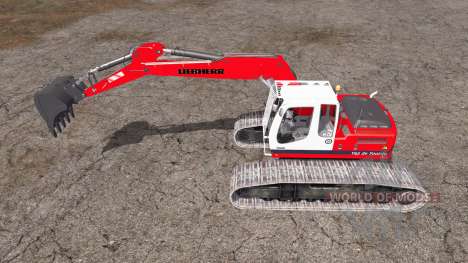 Liebherr A 900 C Litronic red para Farming Simulator 2015