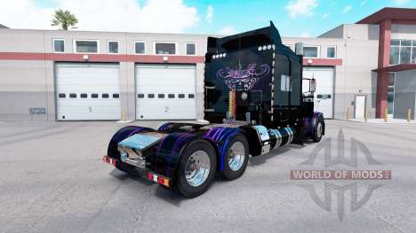La piel de color Púrpura-la llama rosa para el c para American Truck Simulator