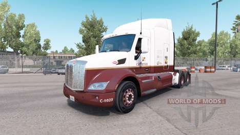 Caffenio de la piel para el camión Peterbilt 579 para American Truck Simulator