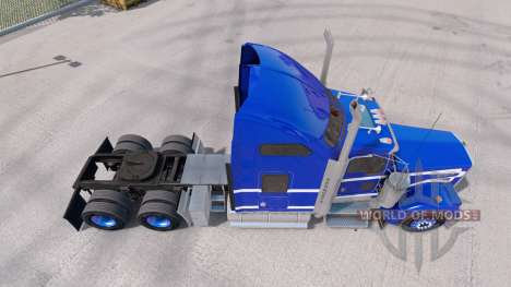 El Azul de la piel en un camión Blanco Kenworth  para American Truck Simulator