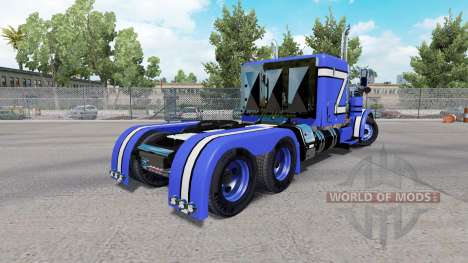 La piel Azul Rollin en el camión Peterbilt 379 para American Truck Simulator