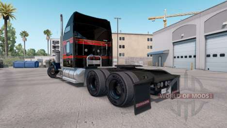 Piel Negra Grande en el camión Kenworth W900 para American Truck Simulator