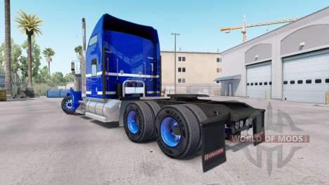 El Azul de la piel en un camión Blanco Kenworth  para American Truck Simulator