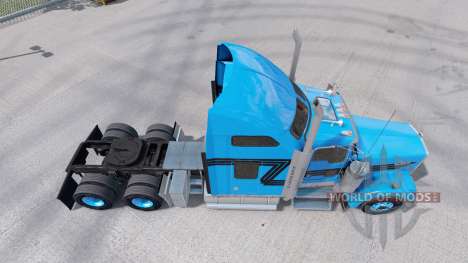 La piel Azul Negro para tractor camión Kenworth  para American Truck Simulator