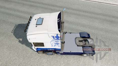 El Azul de la piel V8 camión Scania R-series para Euro Truck Simulator 2